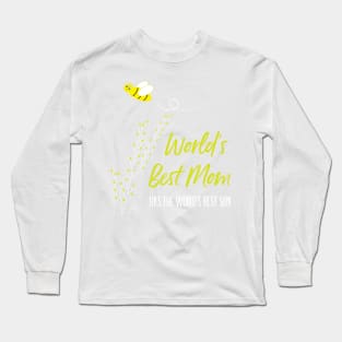 Mothers Day Worlds' Best Mom from Son Long Sleeve T-Shirt